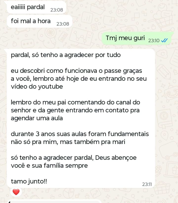 Depoimento de aluno