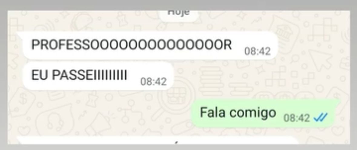 Depoimento de aluno