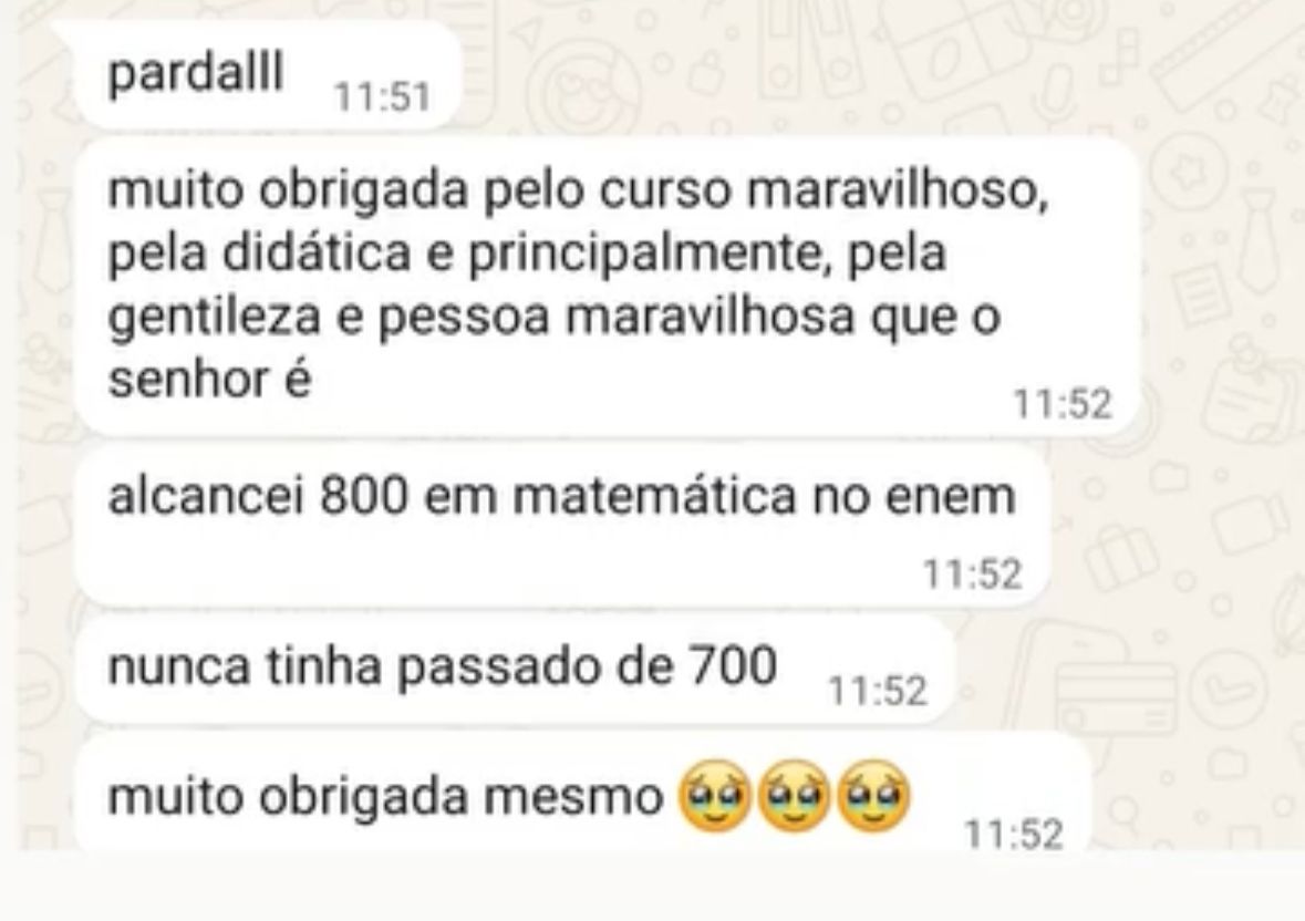 Depoimento de aluno